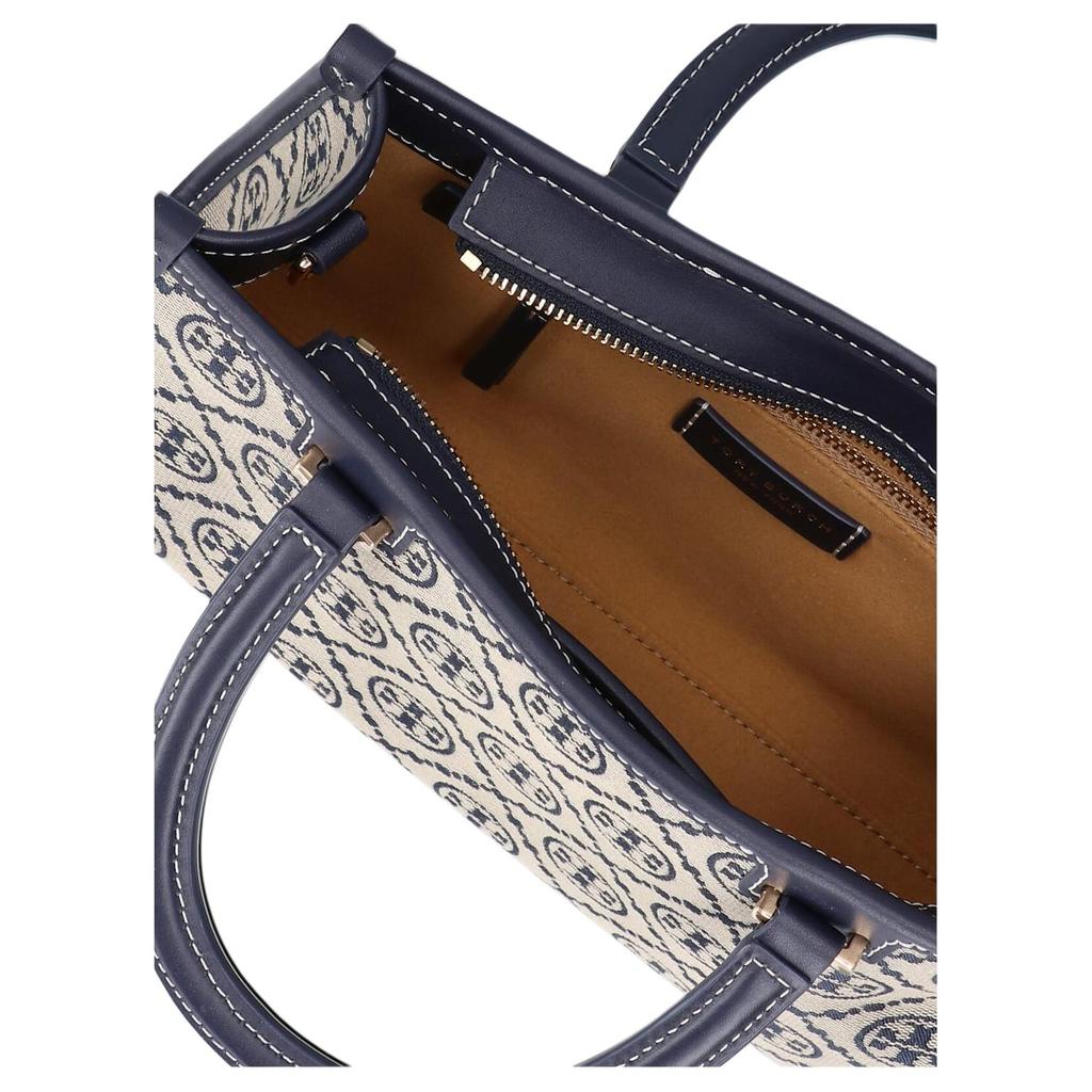 Tory Burch T Monogram Vintage Tote Bag Women Tote Bags Navy-Blue 170503-405