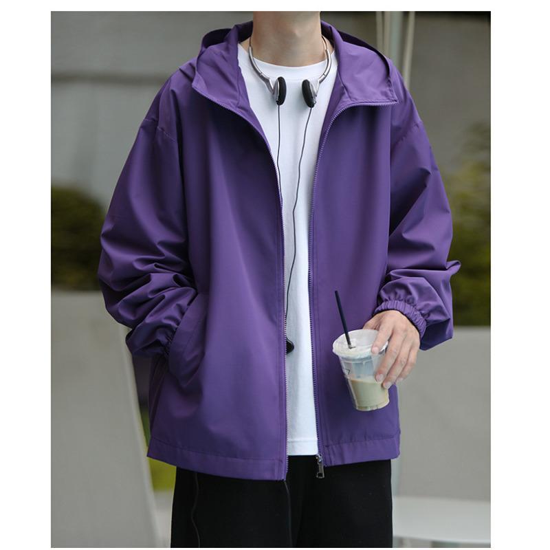 Новая куртка с капюшоном мужская ветрозащитная и водонепроницаемая куртка пара свободная трендовая тонкая куртка-кардиган