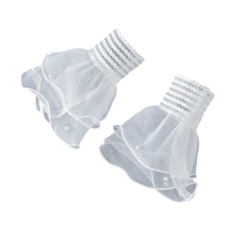 Double Layer Fake Pleated Cuff Lace Sleeve False Cuff Sleeve Clothing Accessory