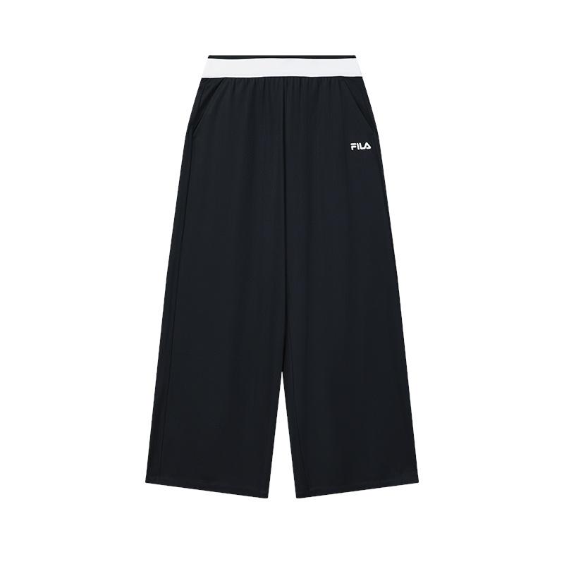 Fila Оригинальные Модные Классические Ретро Спортивные Повседневные Свободные Универсальные Удобные Вязаные Брюки Женские Низ Черные F51W629602FBK