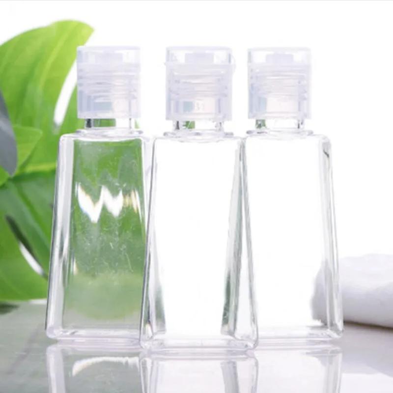 30ML Empty Refillable Bottle Flip Cap Portable Trapezoidal Plastic Bottles Travel Bottle Cosmetic Lotion Squeeze Bottles
