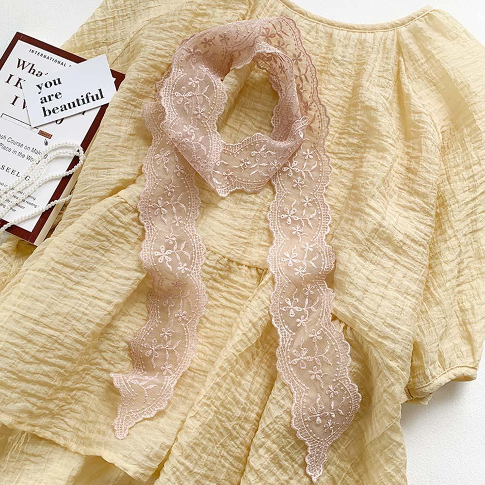 Floral Lace Scarf Elegant Neckerchief Fashion Hair Ribbon for Women