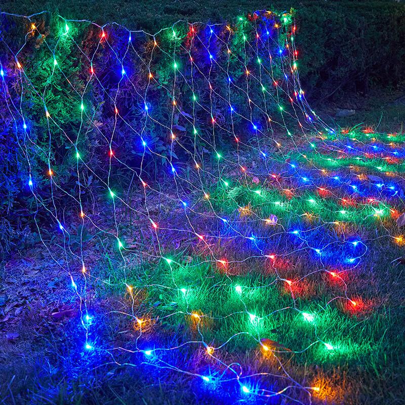 Solar Powered LED Starry Net Decorative Lights