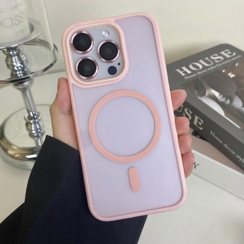 Магнитный противоударный чехол Magsafe для iPhone, защитное пальто с беспроводной зарядкой, темный iPhone14 15 14Pro Max 13 Pro Max