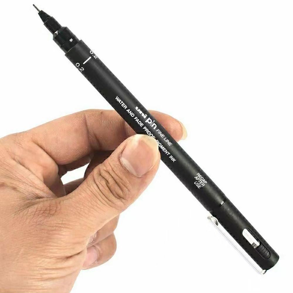 6Pcs/lot Ultra Fine Line Fineliner Black Ink Art Marker New Pin Drawing Pen Drawing Sketch Manga