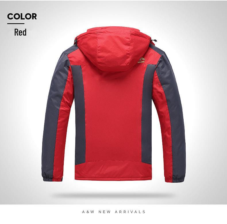 Мужская теплая хлопковая куртка большого размера на флисовой подкладке Осень/Зима 2025 для мужчин среднего возраста