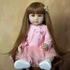 55 CM 22 Inch Reborn Baby Girl Doll Full Silicone Body Toy Lifelike Princess Toddler Art Bebe Birthday Gifts for Child