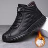 Мужская зимняя обувь, модные флисовые теплые кожаные ботинки, роскошные дизайнерские повседневные спортивные удобные ботильоны, обувь