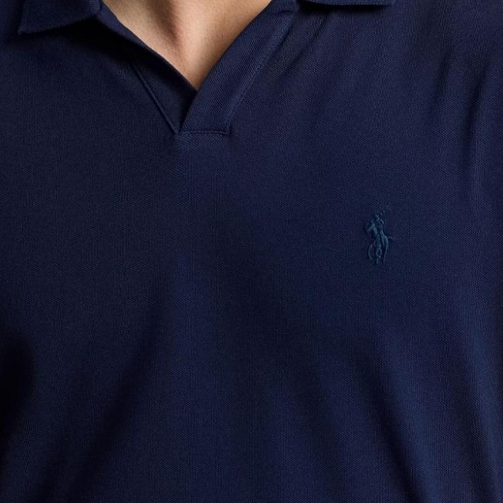 Polo Ralph Lauren Однотонная рубашка поло с коротким рукавом и воротником поло Мужские топы Синий 710941449-001