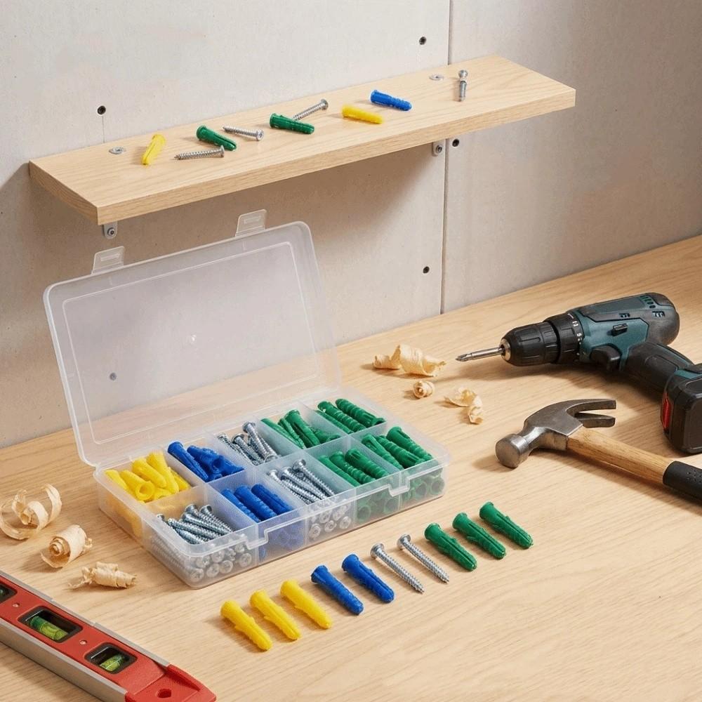 Durable Construction Screws Assortment Kit Plastic Material Self Tapping Screw  Brick Surfaces