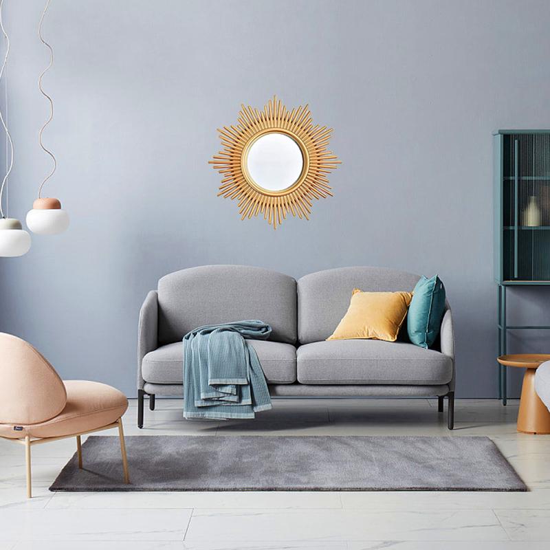 Настенный декор, круглые настенные зеркала, подвесное зеркало, золотое подвесное зеркало, фон для гостиной