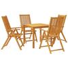 VidaXL 5-piece Garden Dining Set Solid Acacia Wood, Outdoor Dining Set, Dining Furniture 3295261
