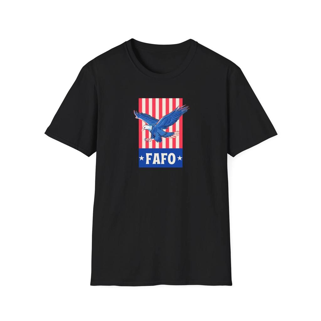Патриотическая футболка с орлом FAFO, Мягкая унисекс футболка, Подарок для американцев, США