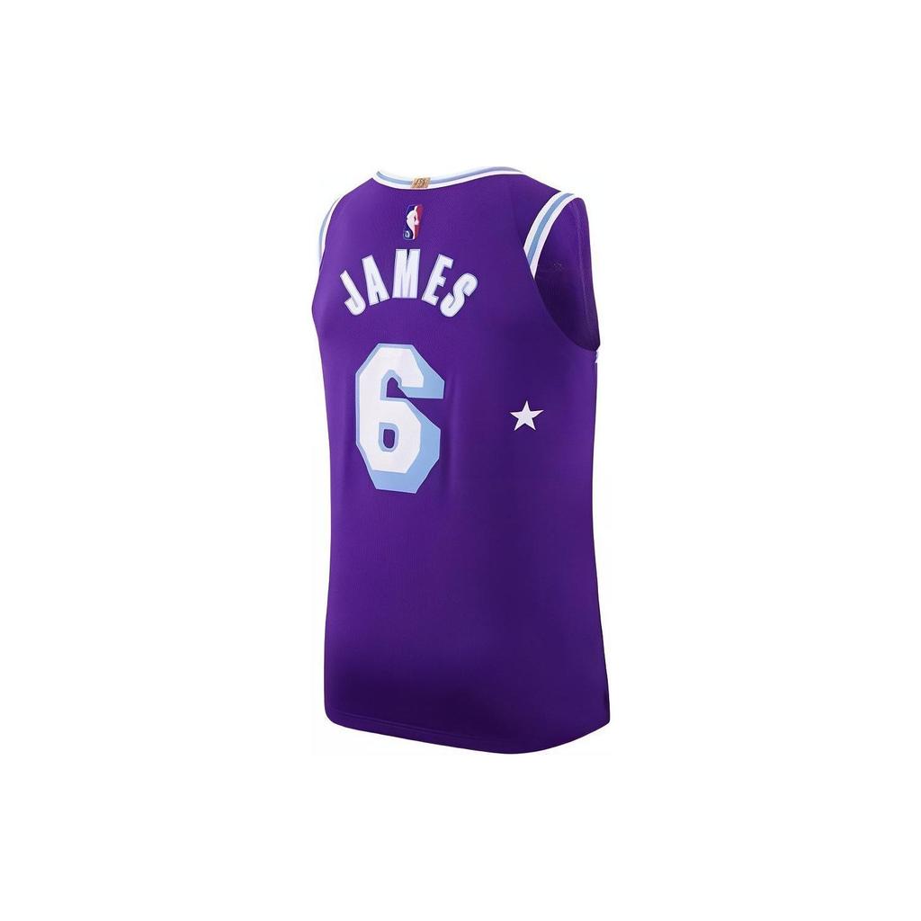 Nike NBA Lakers Lebron James City Edition Джерси Фиолетовый V1 Мужская уличная одежда DB3635-506
