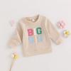 Girls Autumn Casual Sweatshirts 4Y 5Y 6Y 7Y Long Sleeve Crewneck Letter Print Loose Fit Pullover Tops