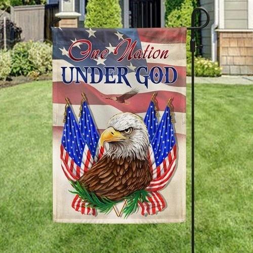 One Nation Under God Eagle ag Graden ag, Holiday gift Fan OOV IIC