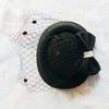 Party Retro Hairclip Bowknot Veil Bridal Headdress Womens Vintage Hat Fascinator Hair Pillbox Hat