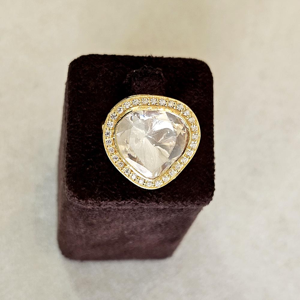 Arisha Silver Позолоченное кольцо из стерлингового серебра 925 пробы, украшения ручной работы из кундан с муассанитом и кубическим цирконием для женщин, индийские украшения