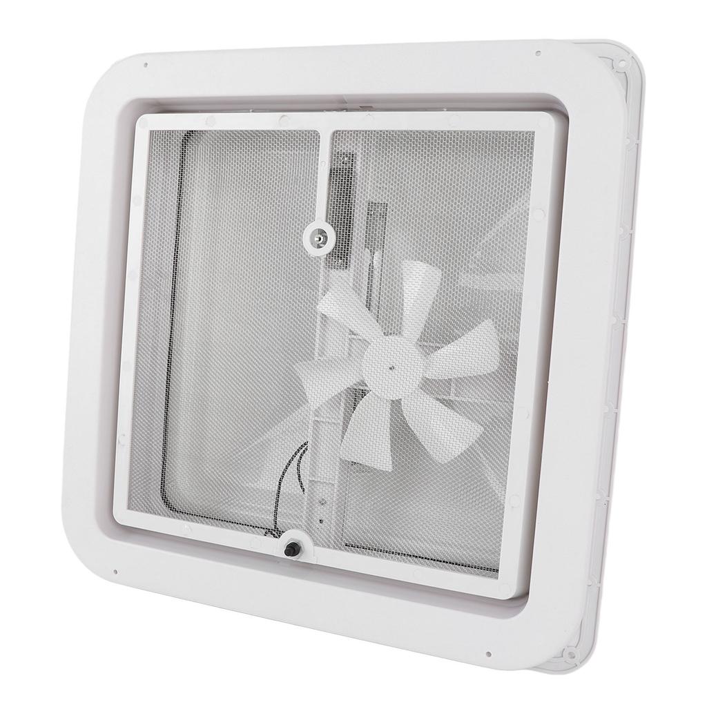 14 Inches RV Roof Vent Fan with Remote Control DC12V Reversible Motor 6 Inch Blade Bathroom Vent Fan for Trailers
