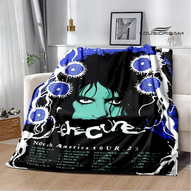 Рок-группа The cure Печатные одеяла Плед для пикника Теплые фланелевые одеяла Мягкое и удобное одеяло постельное белье Подарок на день рождения