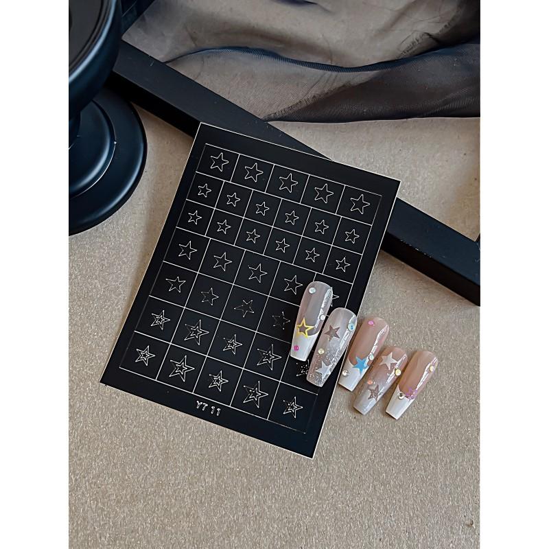 Halloween Nail Art Stickers Skull Pumpkin Bat Ghost Self-Adhesive Hollow Decals DIY Manicure