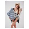 Женская полосатая пляжная сумка