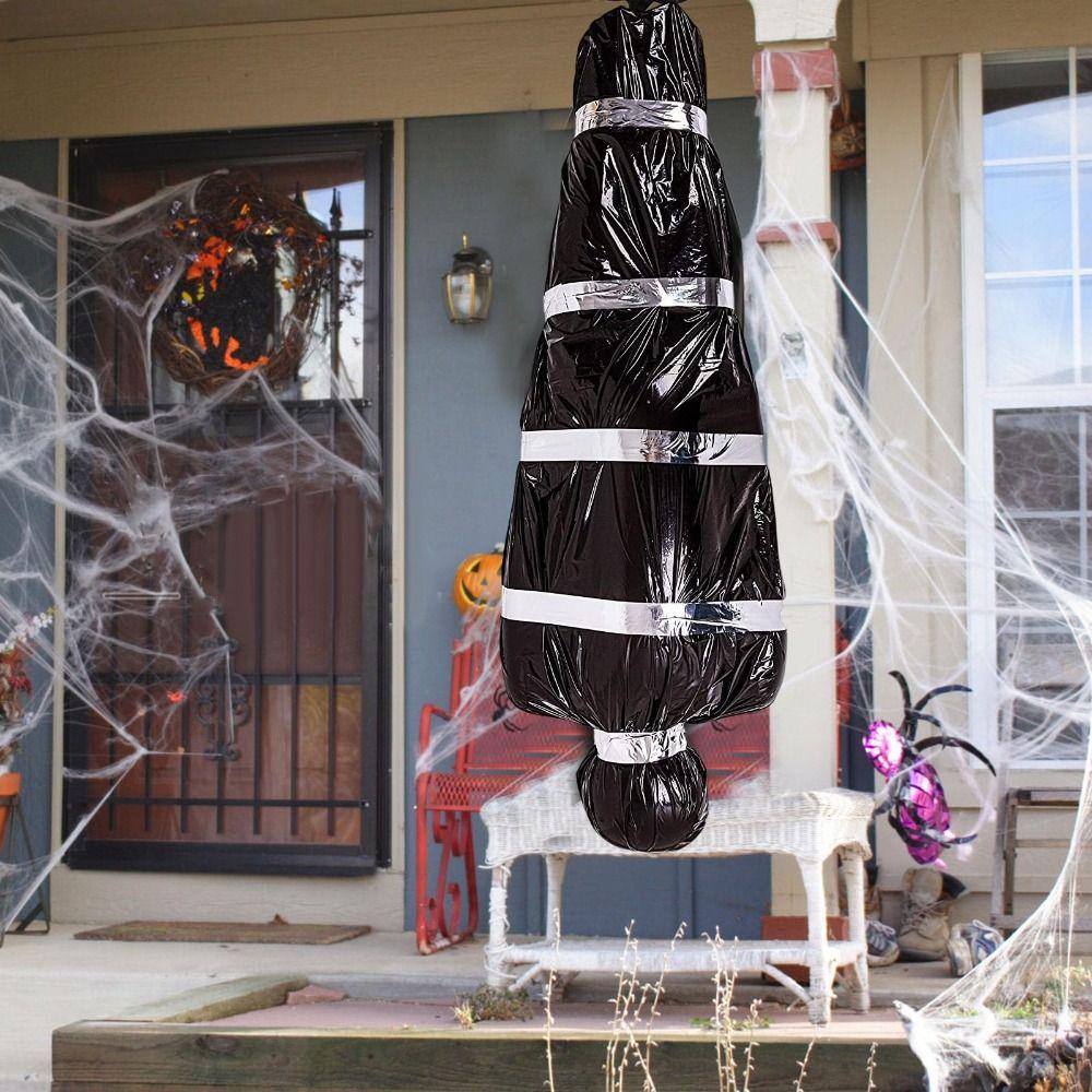 Scary Hanging Corpse Black Halloween Ornament Halloween Decorations Dead Victim Props  Lawn