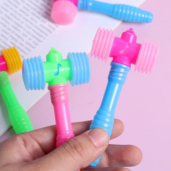 10 шт. детский игрушечный молоток BB, скрипучий молоток, пластиковый молоток для ударов, красочный образовательный молоток