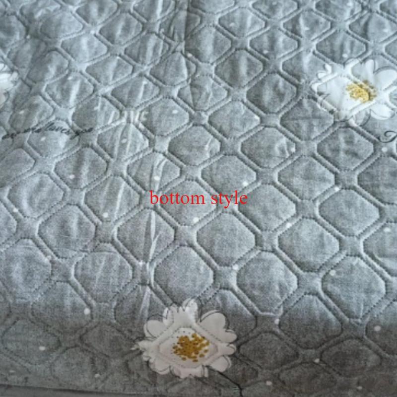 Мягкий бархатный стеганый чехол для кровати, короткое плюшевое полотенце для дивана, нескользящая простыня 270x230 см. Покрывало снизу однотонное или с принтом в случайном порядке.