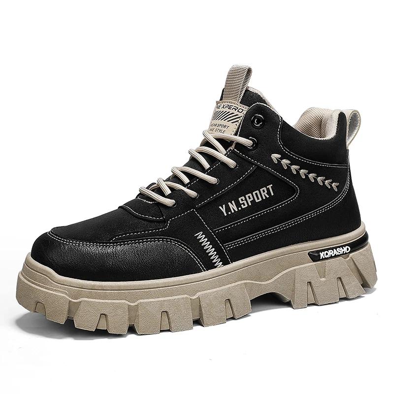 Fashion New Men's Tooling Shoe Outdoor Snow Boots Casual Sports Ankle Winter Popular Model Non-slip Waterproof Mans Boot Hard-wearing