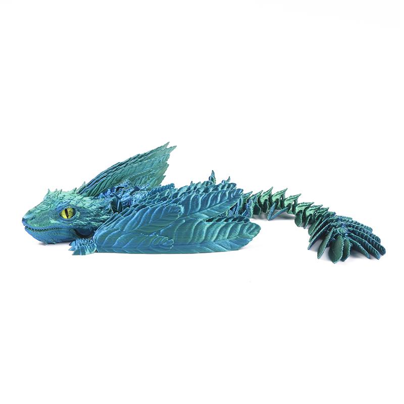 3D-печатный Дракон Пернатый Виверн Дракон Шарнирный Фиджет Дракон Декор для Дома и Офиса Настольная Игрушка