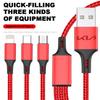 Автомобильный значок 3-в-1 Тип C Lightning Micro USB Кабель для быстрой зарядки Для KIA Rio Ceed Sportage Cerato Soul Sorento Flip R K2 K3 K5 Soul