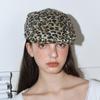 Casual Leopard Beret Retro Personality Painter Hat Fashion Leopard Print Cap