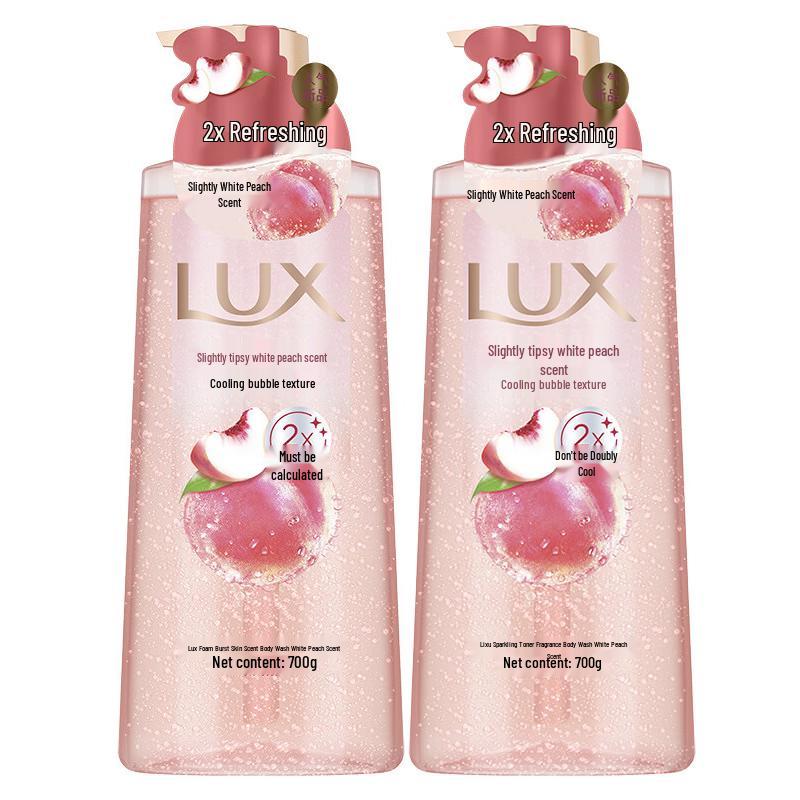Lux Foaming Shower Gel - Tipsy White Peach (2 x 700g)