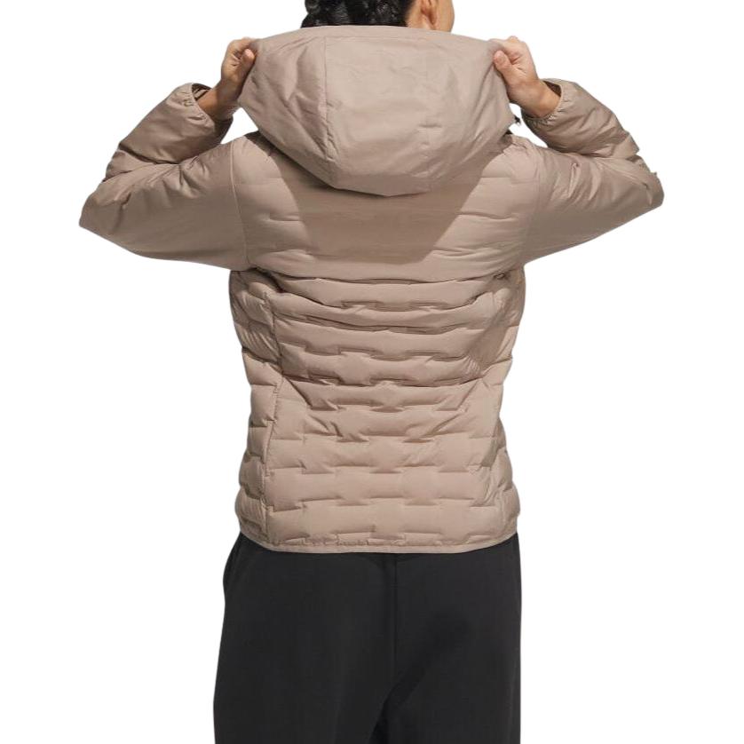 Adidas Куртка с капюшоном и застежкой-молнией, длинными рукавами, женская куртка цвета хаки IT8694