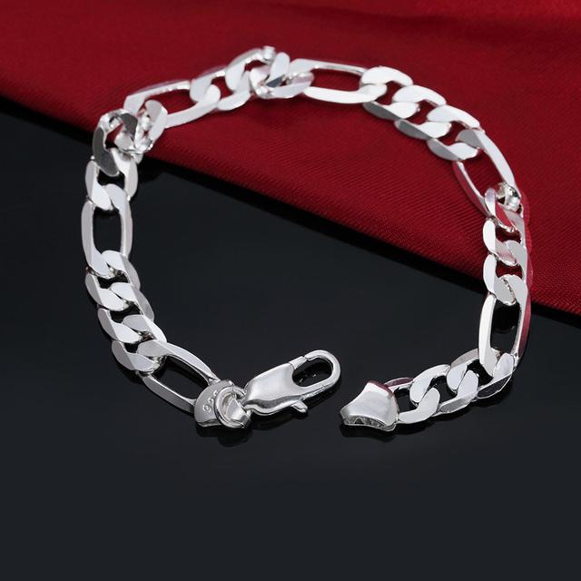 New 925 Sterling Silver Bracelet 18K Gold 8MM Ferrero Bracelet Men&Women Charm Jewelry Wedding Gift