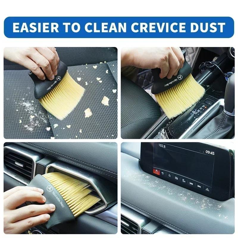 XCEAA1 2025 For Mercedes-Benz 1PCS Car Detailing Dust Sweeping Tools Auto Interior Duster Brushes For Mercedes Benz B/C/E/S Class A Cla