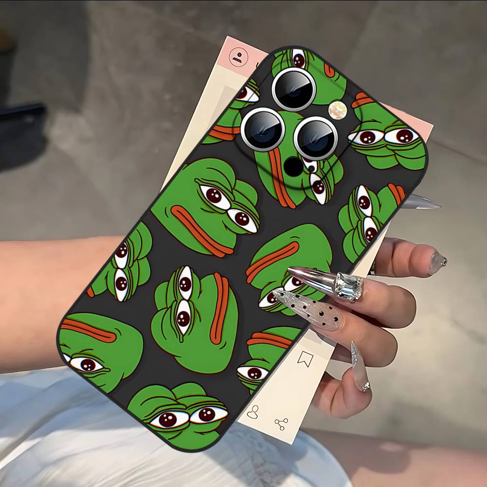 Грустная Лягушка P-Pepe Смешной Чехол Для Телефона Для IPhone 17 16 15 14 13 12 11 PRO MAX PLUS Mini TPU Мягкий К Коже Чехол