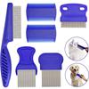 6Pcs/Set ABS Lice Comb Kit Fine-tooth Lice Nits Removal Comb  For Small, Medium & Large Pets