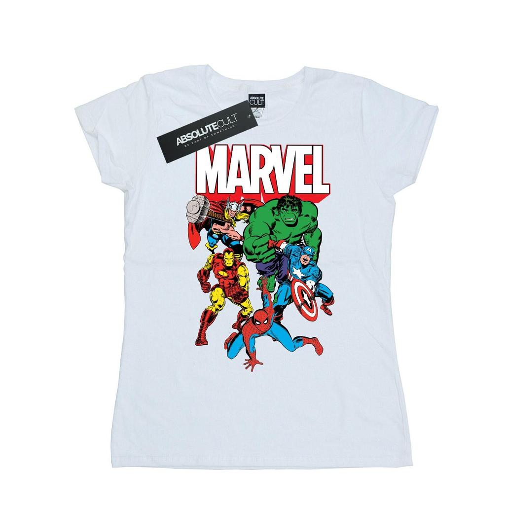 Marvel Womens/Ladies Hero Group Cotton T-Shirt