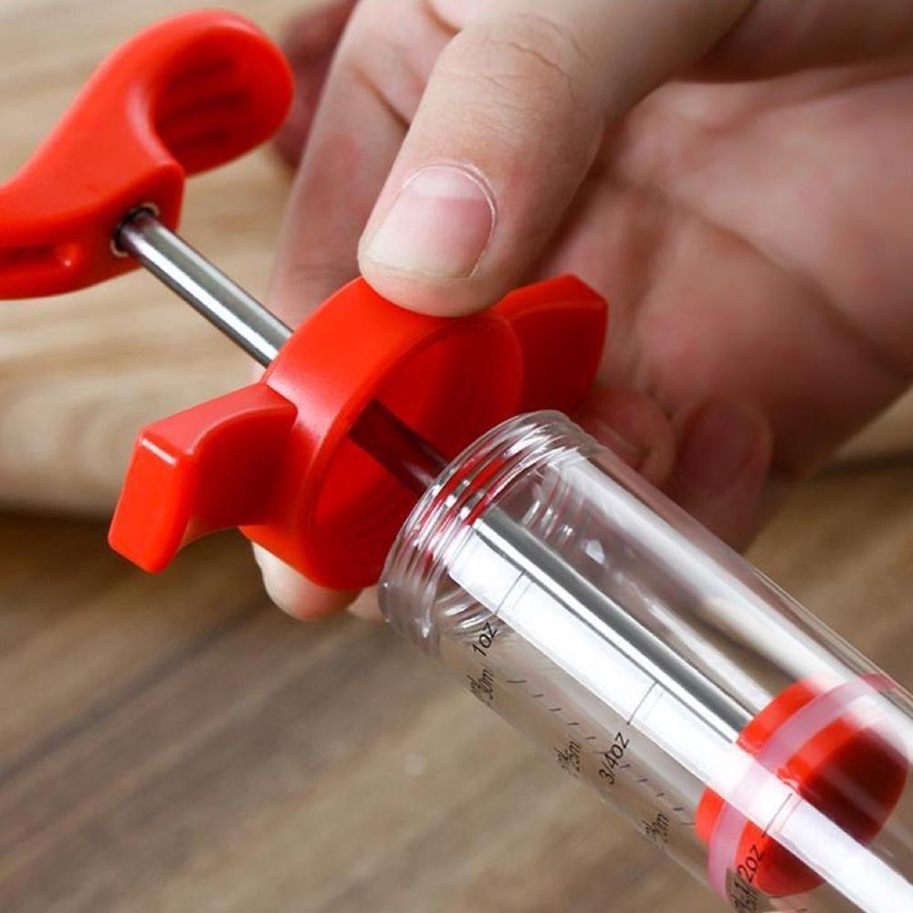 Шприц для мяса с иглами для маринада для гриля барбекю, набор для инъектора индейки, инжектор для маринада, кухонные принадлежности