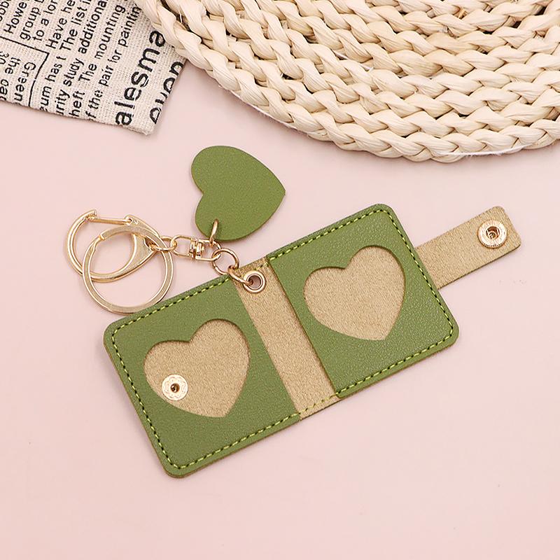 1 шт. Подвески для сумки Памятный фотоальбом Сделай сам Складные кармашки из искусственной кожи Хранение Мини-фотоальбом Милый брелок Портативный Многоцветный