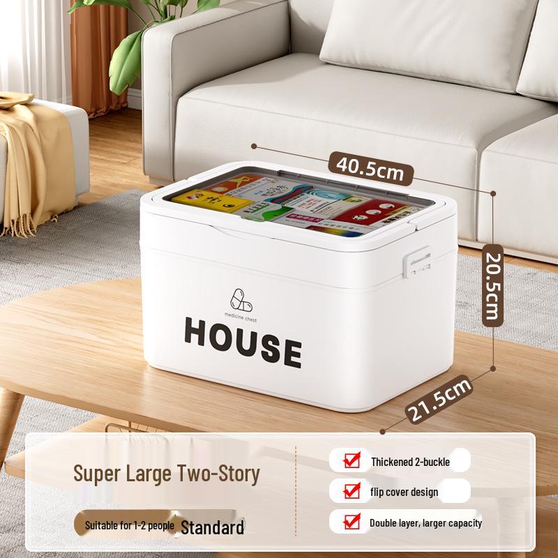 Large Multi-Layer Medicine Storage Box - Portable Family First Aid Kit