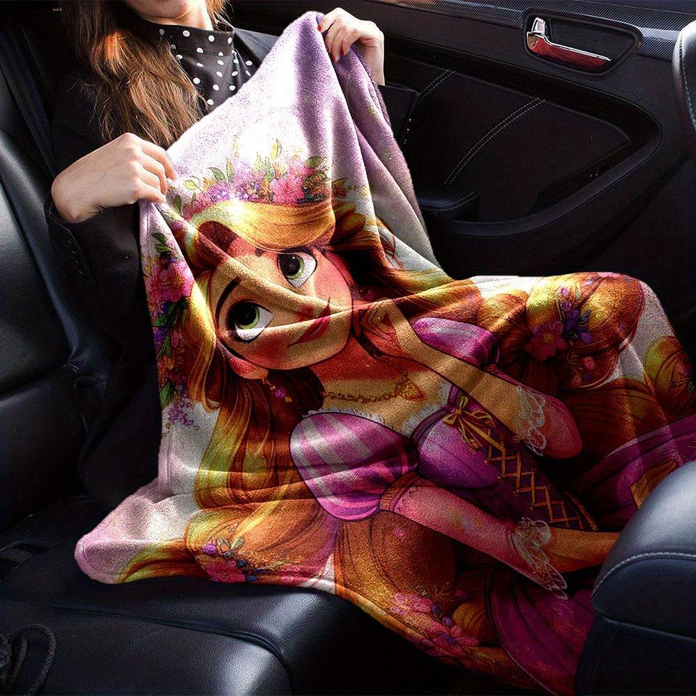 1pc Disney Princess Rapunzel Floral Crown Soft Throw Blanket Home Decorative Comforter for Bedding Room Decorationz018