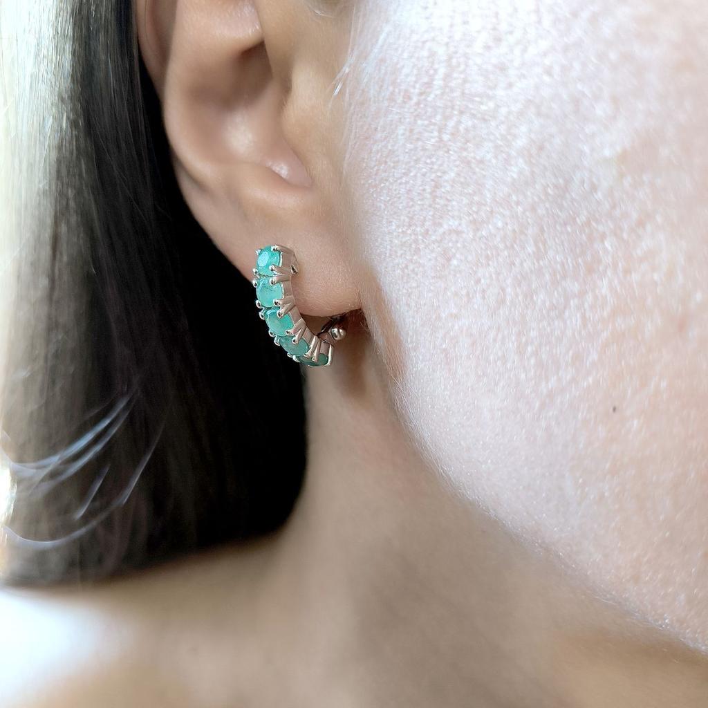 Серебряные серьги с натуральным изумрудом 2.5ct (2163558)