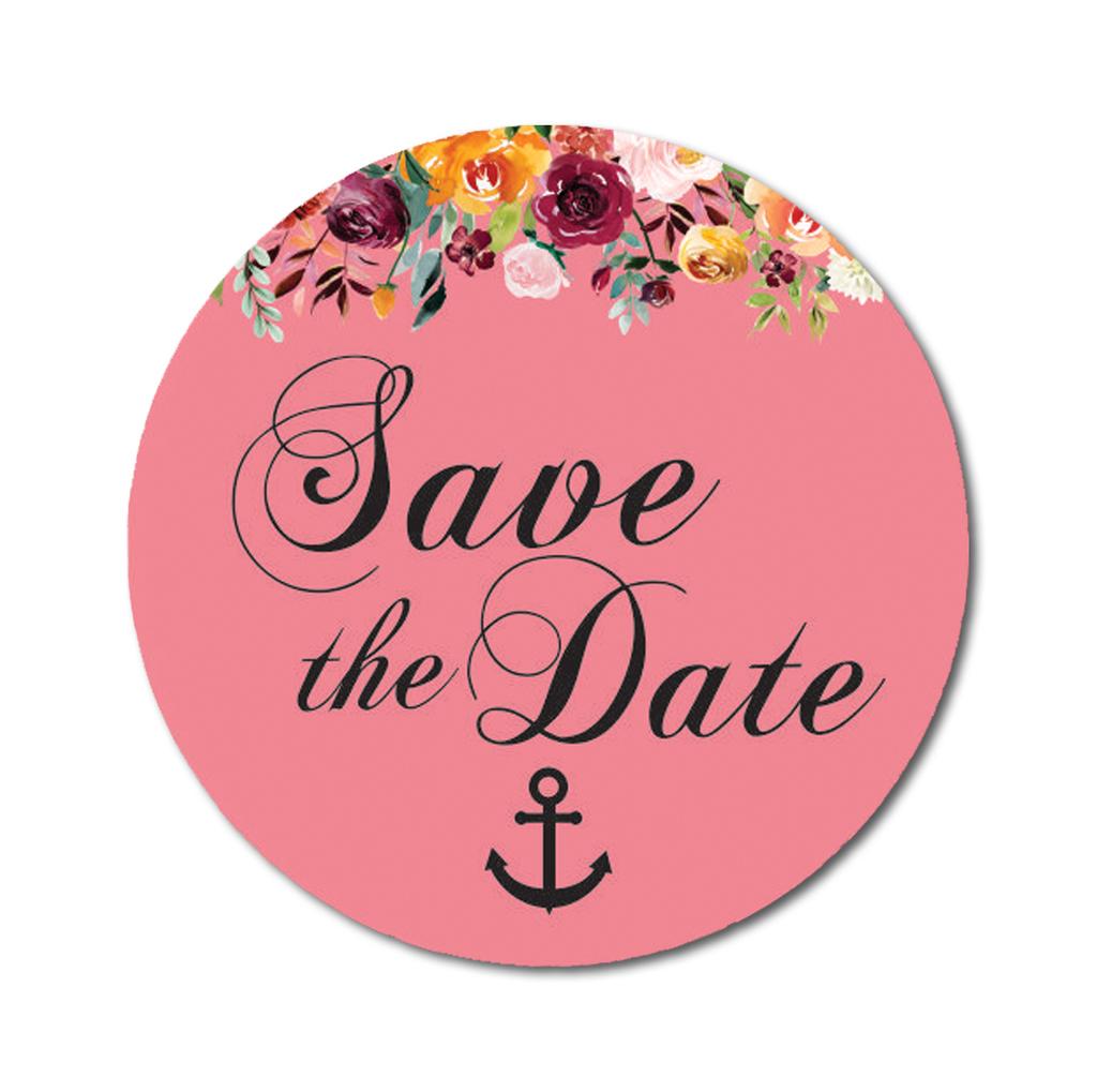 Darling Souvenir 45 шт. черные круглые цветочные и якорные наклейки для сохранения даты DIY конверт уплотнения-1.6