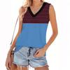 Women's Fashion Casual Daily Versatile Striped Texture Slim Fit Summer Vest Top