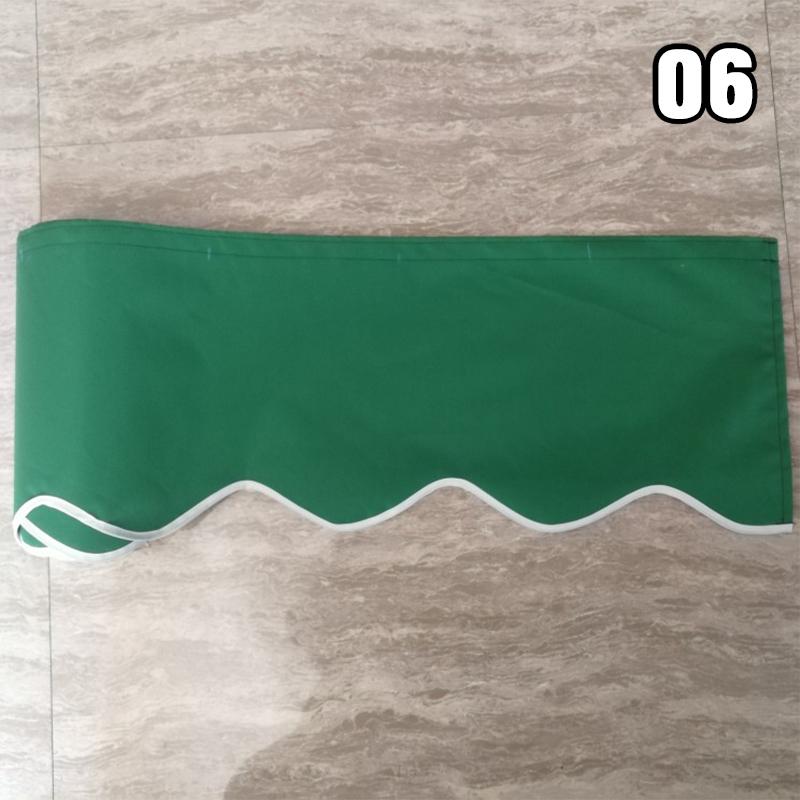 1M Retractable Patio Awning Replacement Fabric Windows Wavy Valance Durable Sunshade Canopy Cloth Waterproof Gray Beige Strips