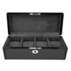 Коробка для часов, черная, 4 слота, мягкая бархатная подкладка, витрина, органайзер для ювелирных наручных часов