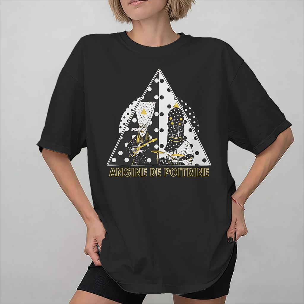 Angine de Poitrine Band Graphic Printed T Shirt Unisex Women Cotton Tee Shirt Clothing